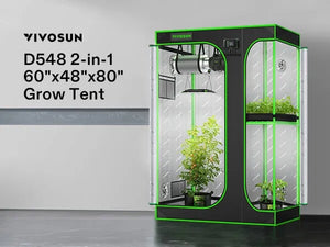 VIVOSUN  2-in-1 Indoor Grow Tent  60''X48''X80''